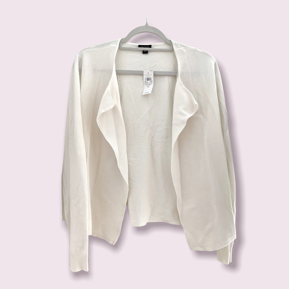 NWT Ann Taylor White Cardigan